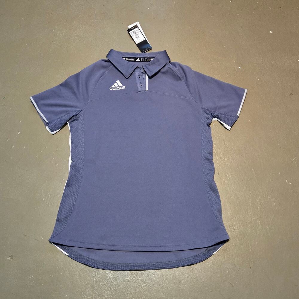 NWT Adidas Climacool Utility Short Sleeve Polo in Grey Women's Size Medium